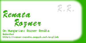 renata rozner business card