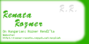 renata rozner business card